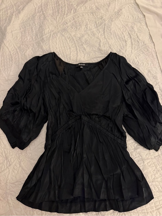 Madewell Tops - Madewell Black Satin Blouse